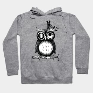 All knowing owl (Black) Hoodie